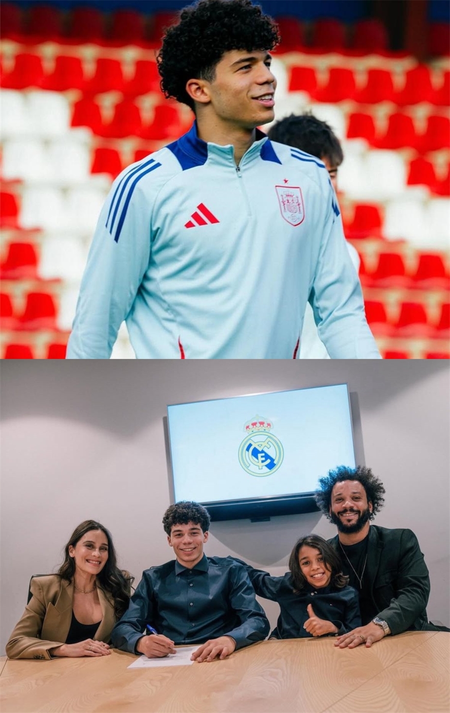 馬塞洛之子皇馬U19首秀上演腳后跟神助攻，安切洛蒂父子現(xiàn)場觀戰(zhàn)